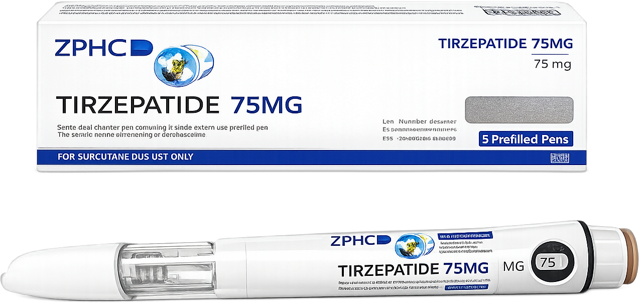 Caja y pluma de Tirzepatide Pen 75 mg